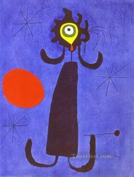  Delantera Pintura - Mujer frente al sol Joan Miró